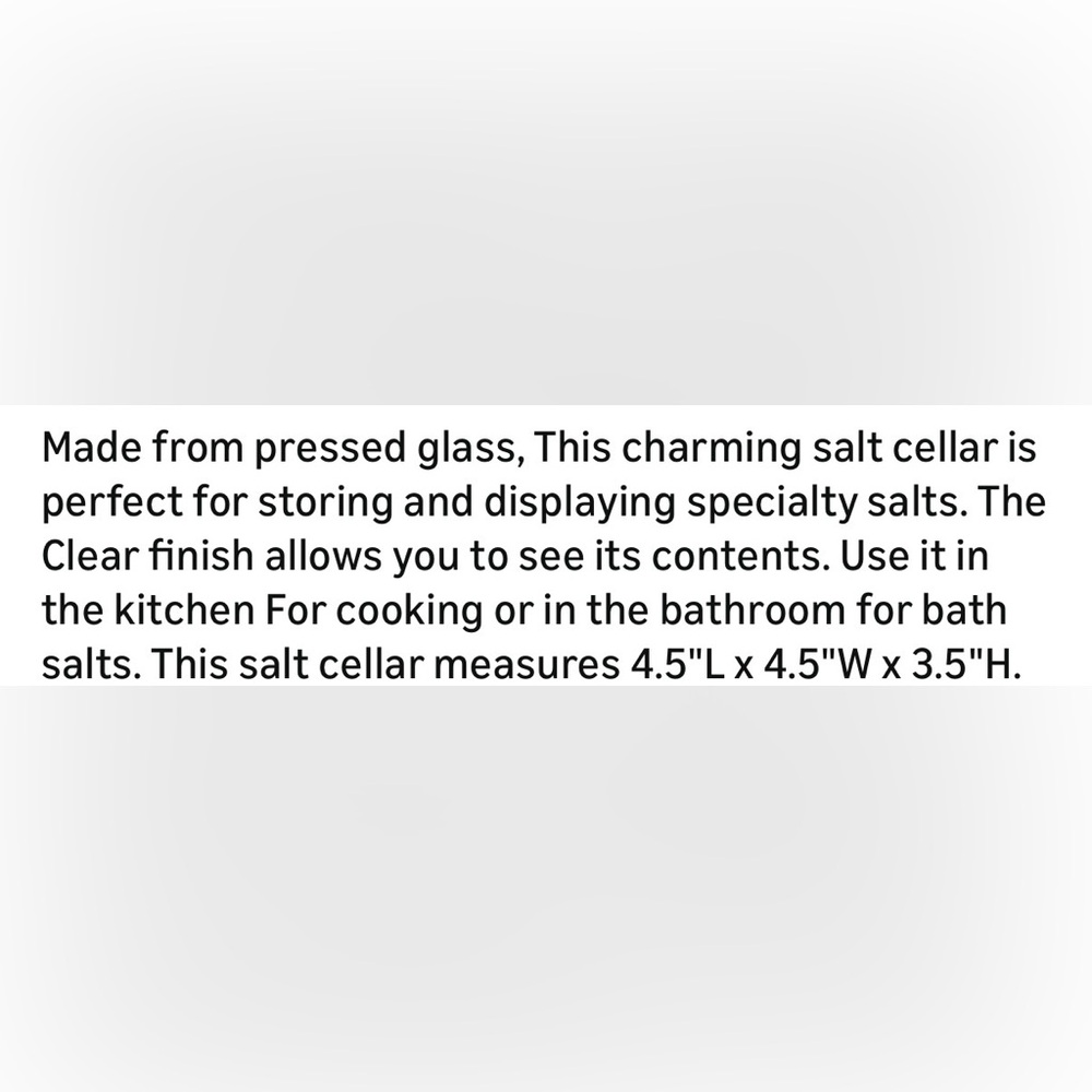 Creative Co-Op Clear Pressed Glass Salt Cellar - Picture 7 of 8